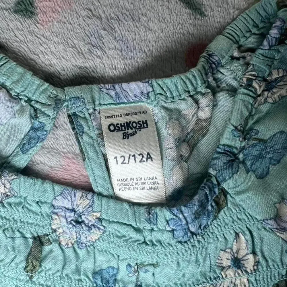 OshKosh B'gosh Floral Dress Kids 12 - Boho Cottage Fairy Coastal Twee Beachy